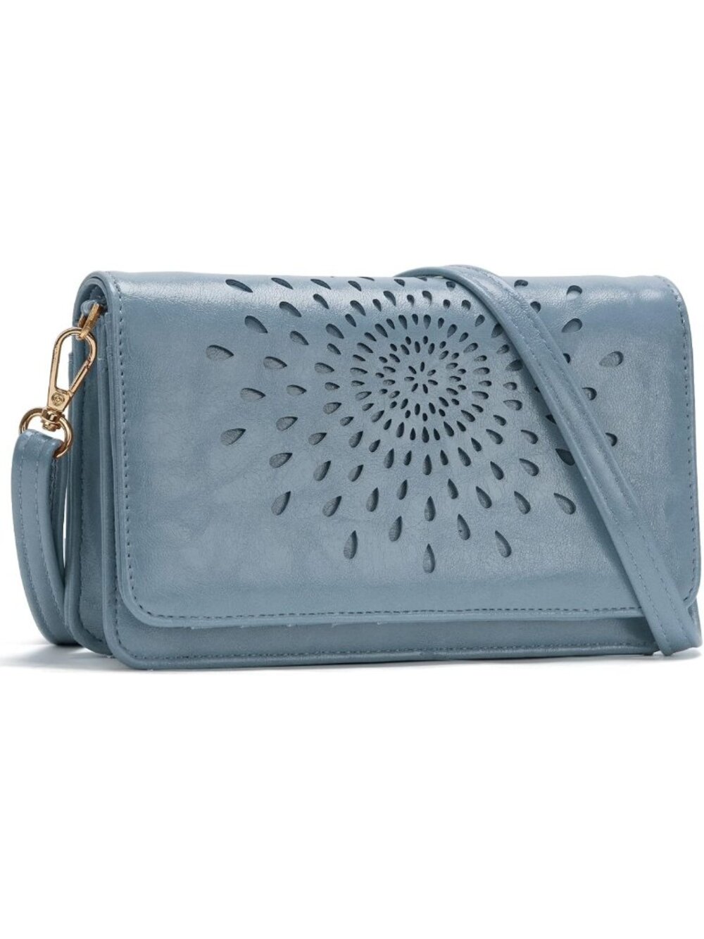 Stylish Multi-Function Crossbody Bag & Wristlet Wallet - RFID Clutch & Card